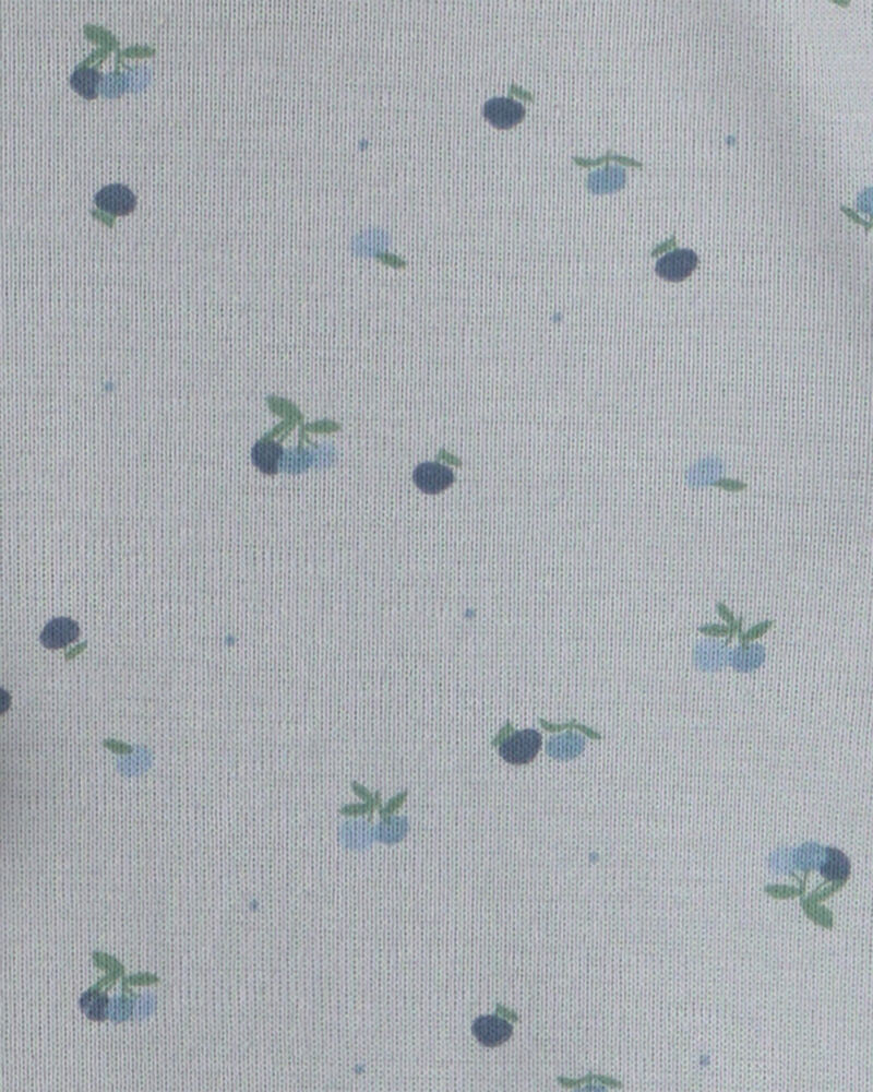 B&eacute;b&eacute; fille - Ensemble 3 pi&egrave;ces cache-couches et pantalon &agrave; motif de bleuet &ndash; Bleu/Ivoire, image 3 sur 3 diapositives