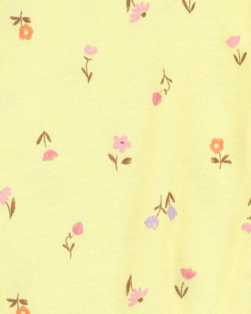 Bébé fille - Ensemble 3 pièces à fleurs - Jaune/Chambray, image 2 sur 4 diapositives