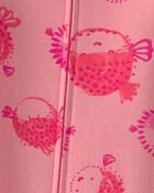 Baby Girl Pufferfish 100% Cotton 1-Piece Pyjama - Pink, image 3 of 4 slides