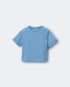 Toddler Rolled Cuff Tee - Teal, image 2 of 5 slides