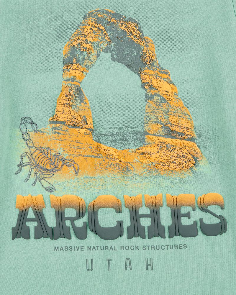 Kid Arches Short-Sleeve Graphic Tee - Green, image 2 of 3 slides