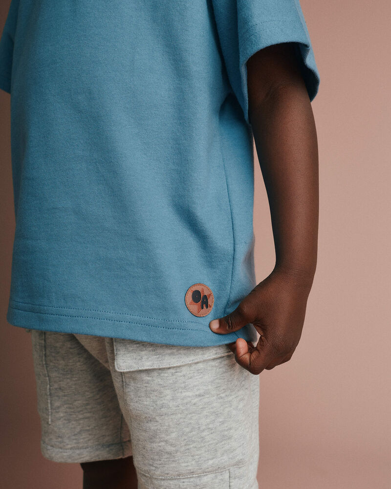 Tout-petit - T-shirt &agrave; manches chauve-souris - Sarcelle, image 3 sur 5 diapositives