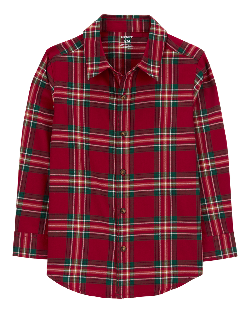 Kid Plaid Button-Down Shirt, image 1 of 4 slides