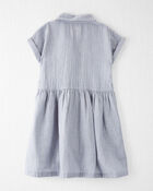 Enfant Robe en tissu gaze de coton biologique à rayures, image 2 sur 5 diapositives