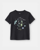 Tout-petit gar&ccedil;on - T-shirts &agrave; imprim&eacute; Axolotl dans l&rsquo;espace - Noir, image 1 sur 2 diapositives