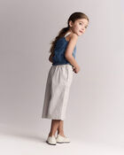 Tout-petit fille - Pantalon de style marin, &agrave; rayures - Cr&egrave;me/Gris, image 6 sur 7 diapositives