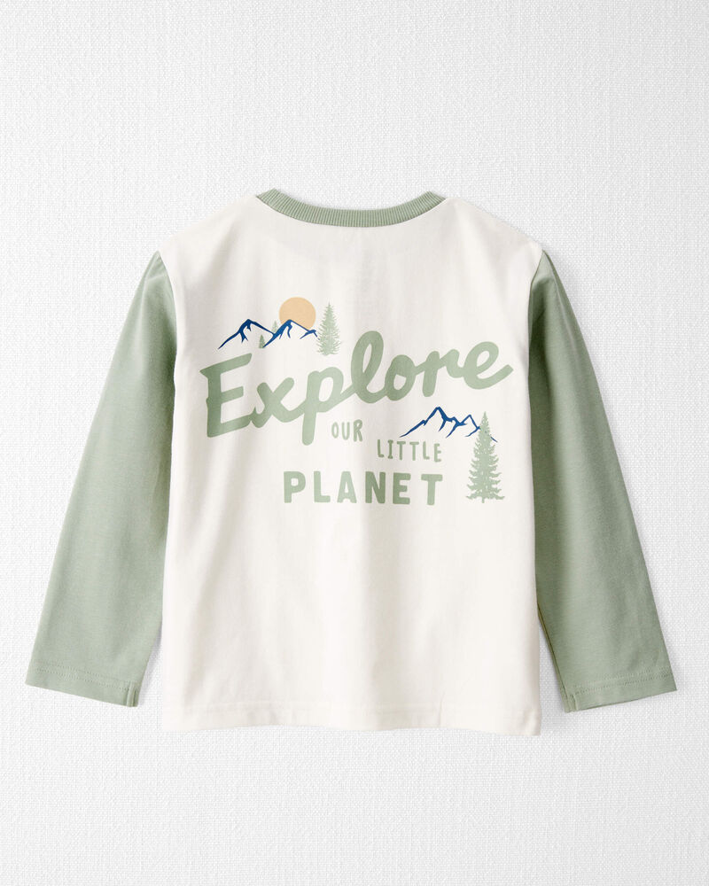 Toddler Organic Cotton Let's Explore Long-Sleeve Tee, image 2 of 6 slides