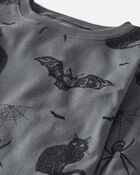 Kids 2-Piece Organic Cotton Pajamas in Spooky Creatures, image 2 of 4 slides