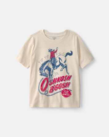 Boys Cowboy Graphic Tee - Cream, 