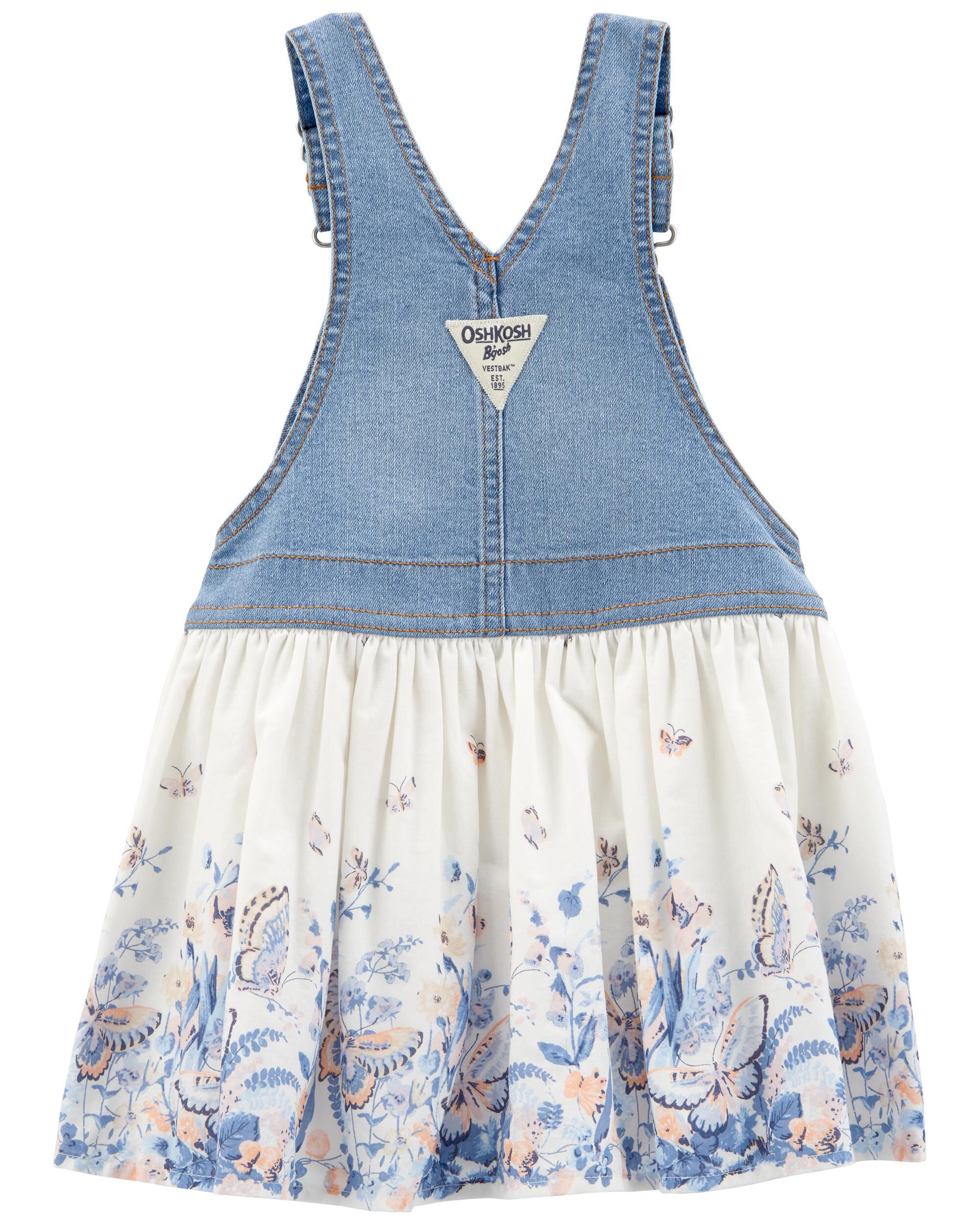Oshkosh denim overall dress sales