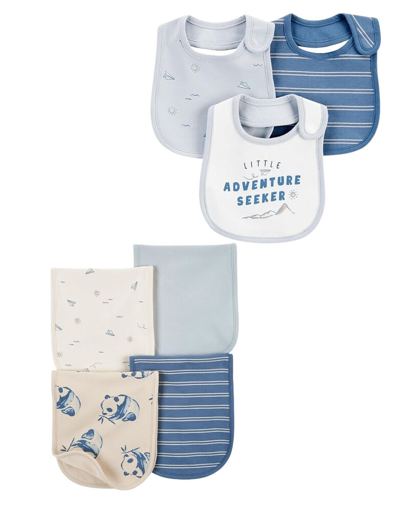 Baby 7-Pack Bibs & Burp Cloths, image 1 of 1 slides