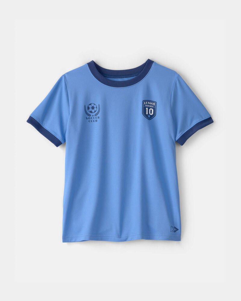 Kids 'Soccer Club' Active Graphic Tee - Blue, image 1 of 3 slides