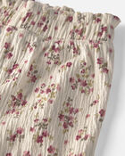Baby Girl 2-Piece Organic Cotton Smocked Top & Pant Set, image 3 of 4 slides