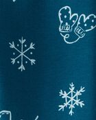 Tout-petit fille - Legging extensible facile &agrave; enfiler &agrave; imprim&eacute; d&rsquo;hiver &ndash; Bleu, image 4 sur 4 diapositives