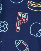 Bébé Pyjamas 4 pièces en coton à motifs de sport, image 3 sur 4 diapositives