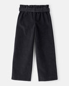 Girls Corduroy Wide-Leg Pants - Black, image 2 of 4 slides