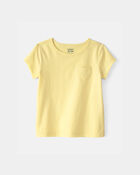 Toddler Girl Heart Pocket Top - Yellow, image 1 of 3 slides