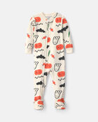 B&eacute;b&eacute; - Pyjama ajust&eacute; 1 pi&egrave;ce &agrave; pieds &agrave; motif d&rsquo;Halloween - Cr&egrave;me, image 1 sur 4 diapositives