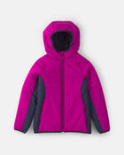 Girls  Quilted Mid Weight Jacket- Purple, image 1 of 4 slides