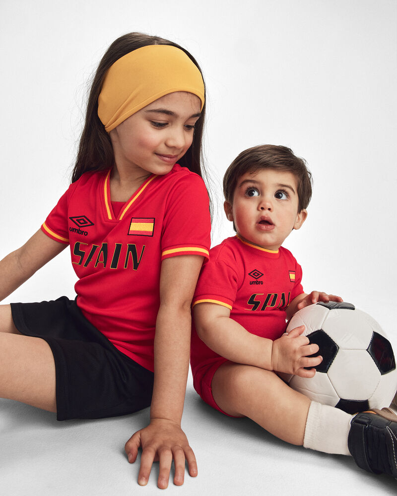 B&eacute;b&eacute; - Barboteuse de soccer Umbro de l&rsquo;Espagne - Rouge, image 3 sur 6 diapositives