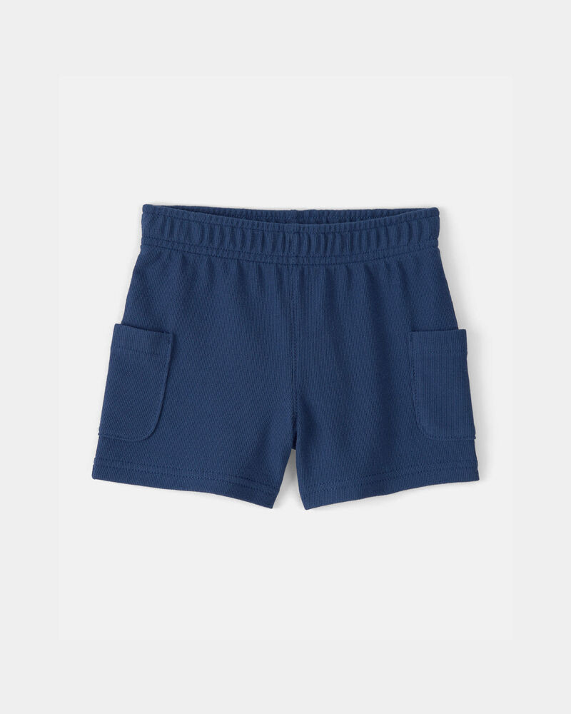 Toddler Boy 2-Piece Car Top & Short Set - Blue, image 5 of 6 slides