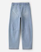 Girls Denim Barrel Jeans - Light Wash, image 2 of 4 slides
