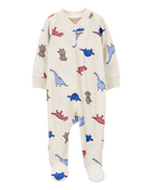 Baby Boy Dinosaur 2-Way Zip Thermal Sleeper Pyjamas, image 1 of 3 slides