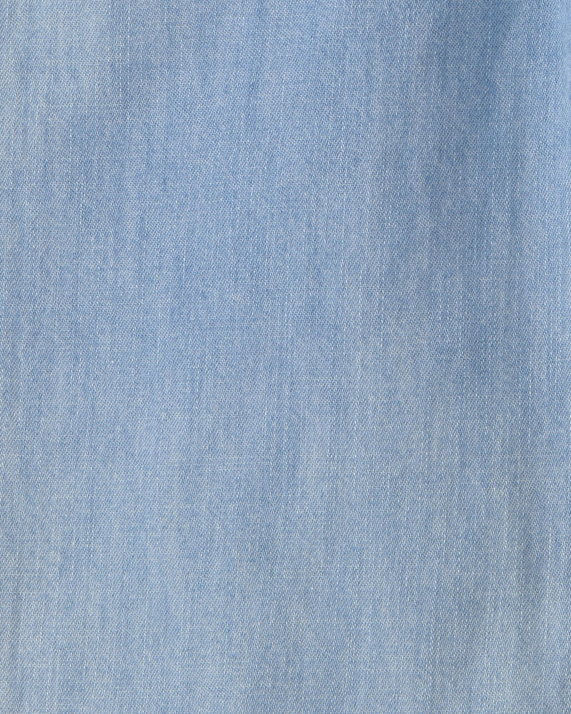 Toddler Girl Organic Cotton Chambray Pants, image 4 of 5 slides