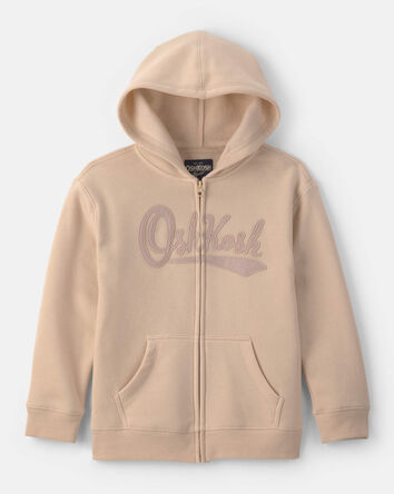 Gar&ccedil;ons - Chandail &agrave; capuchon &agrave; fermeture &agrave; glissi&egrave;re, logo OshKosh - Beige, 