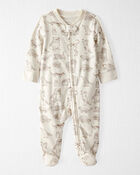 Baby Organic Cotton Animal-Print Sleeper, image 1 of 4 slides