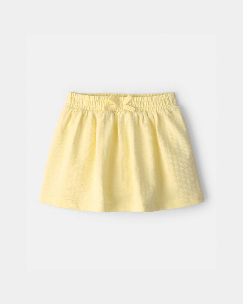 Toddler Girl Seersucker Skort - Yellow, image 1 of 4 slides