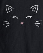 Tout-petit Ensemble 2 pièces pour Halloween t-shirt à chat et jupe-short en tulle, image 4 sur 6 diapositives