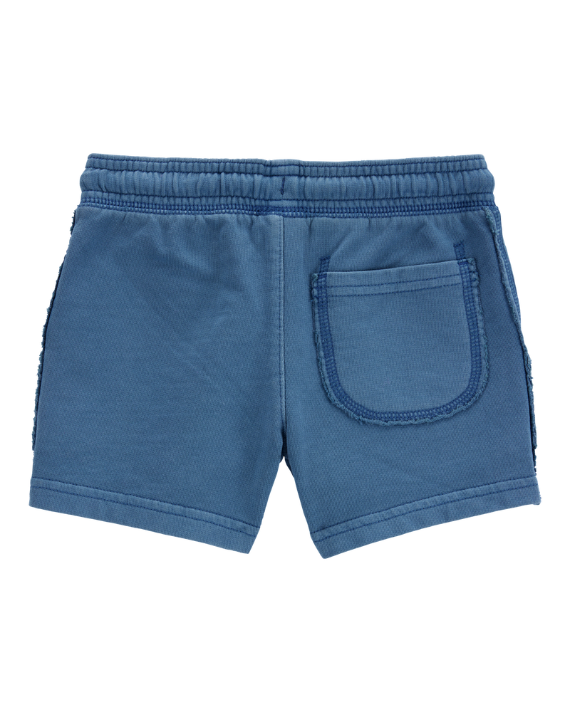 Baby Pull-On French Terry Rec Shorts - Blue, image 2 of 4 slides
