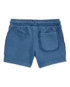 Baby Pull-On French Terry Rec Shorts - Blue, image 2 of 4 slides