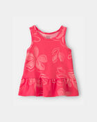 Tout-petit fille - D&eacute;bardeur p&eacute;plum &agrave; motif floral - Corail, image 1 sur 3 diapositives