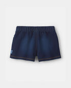 Toddler Girl French Terry Knit Shorts - Dark Wash, image 2 of 5 slides