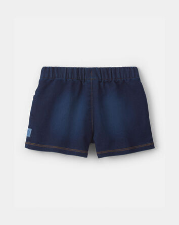 Toddler Girl French Terry Knit Shorts - Dark Wash, 