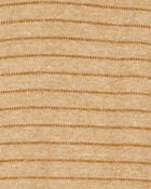 Baby Striped Hooded Shirt - Tan, image 2 of 3 slides