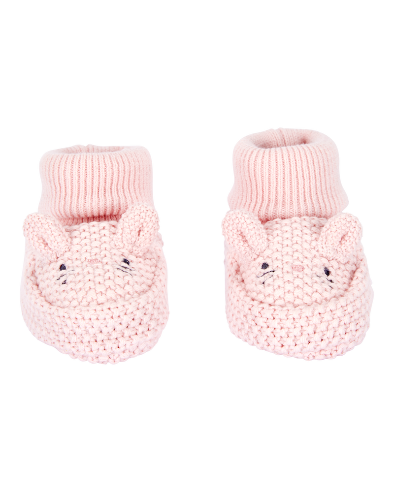Bébé Chaussons au crochet à lapin, image 1 sur 2 diapositives