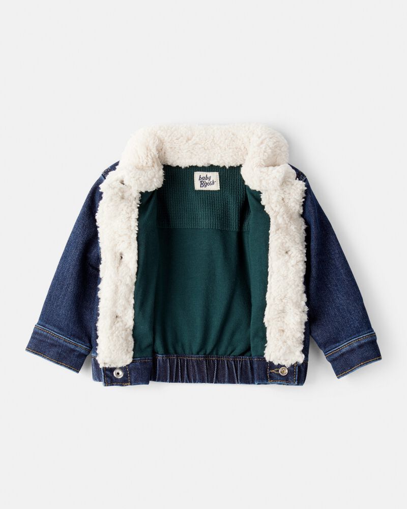 Baby Boy Sherpa Denim Jacket Dark Wash Carter's Oshkosh Canada