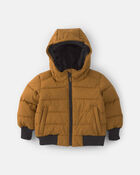 Toddler Boy Bubble Urban Jacket- Brown, image 1 of 4 slides