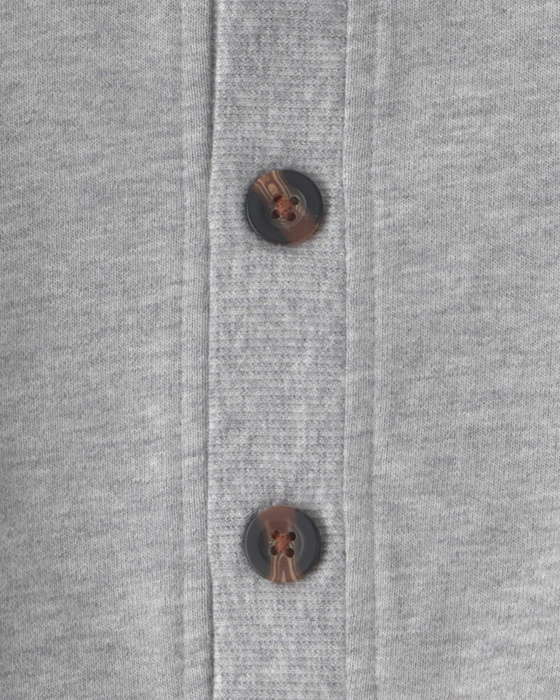 Baby Boy 3-Piece Varsity Cardigan, Bodysuit & Short Set - Green/Grey, image 5 of 6 slides