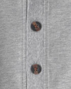 Baby Boy 3-Piece Varsity Cardigan, Bodysuit & Short Set - Green/Grey, image 5 of 6 slides