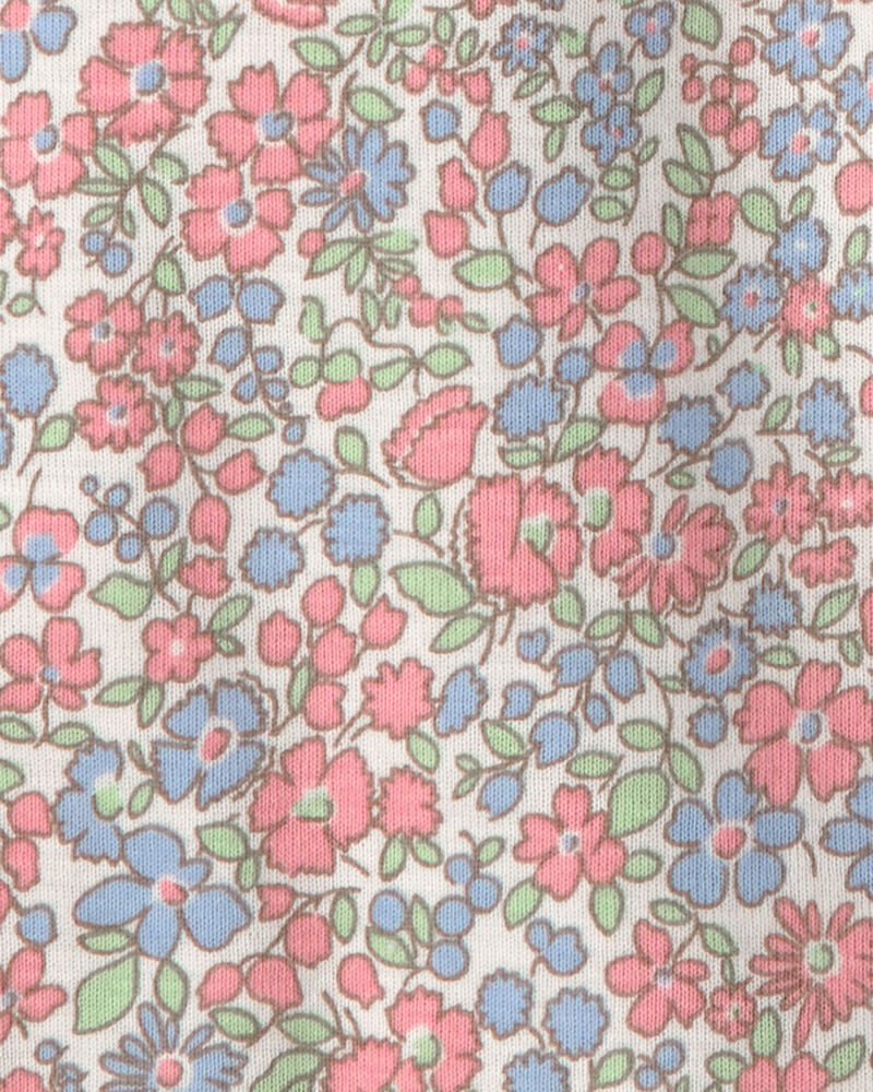 Baby Girl 3-Pack Organic Cotton Bodysuits in Spring Floral, image 5 of 6 slides