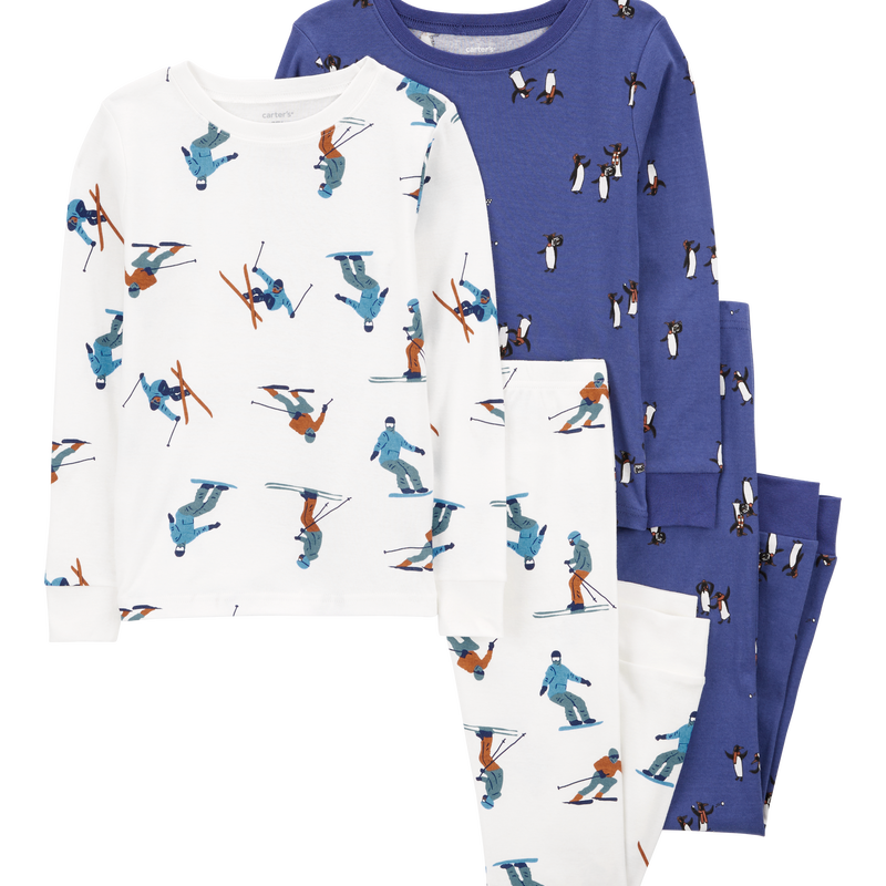 Ivory Kid 4 Piece Penguin 100 Snug Fit Cotton Pyjamas Carter s Oshkosh Canada