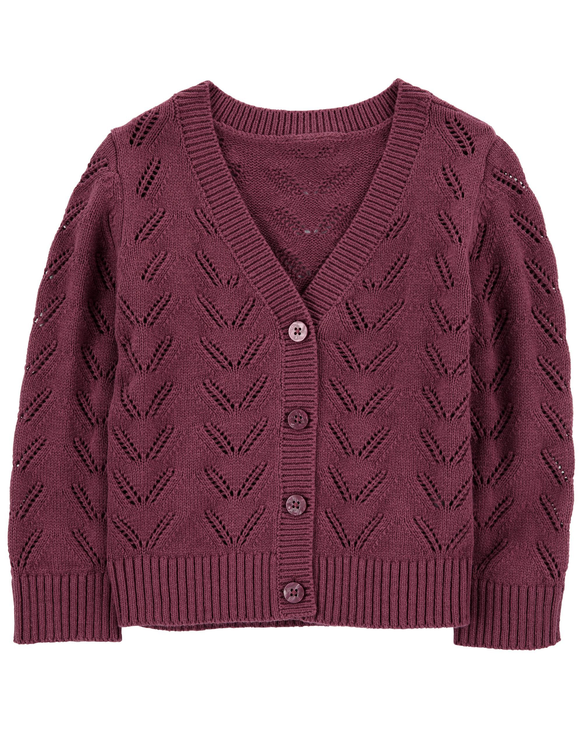 Boys cheap burgundy cardigan