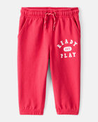 Baby Boy Ready Set Play French Terry Jogger - Red, image 1 of 5 slides