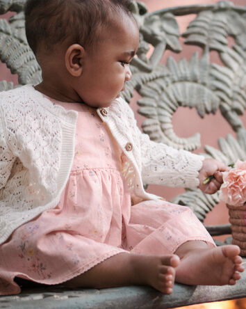 B&eacute;b&eacute; fille - Robe &agrave; volants avec coton biologique, 