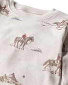 Toddler 2-Piece Organic Cotton Pajamas in Western Rodeo, image 2 of 4 slides