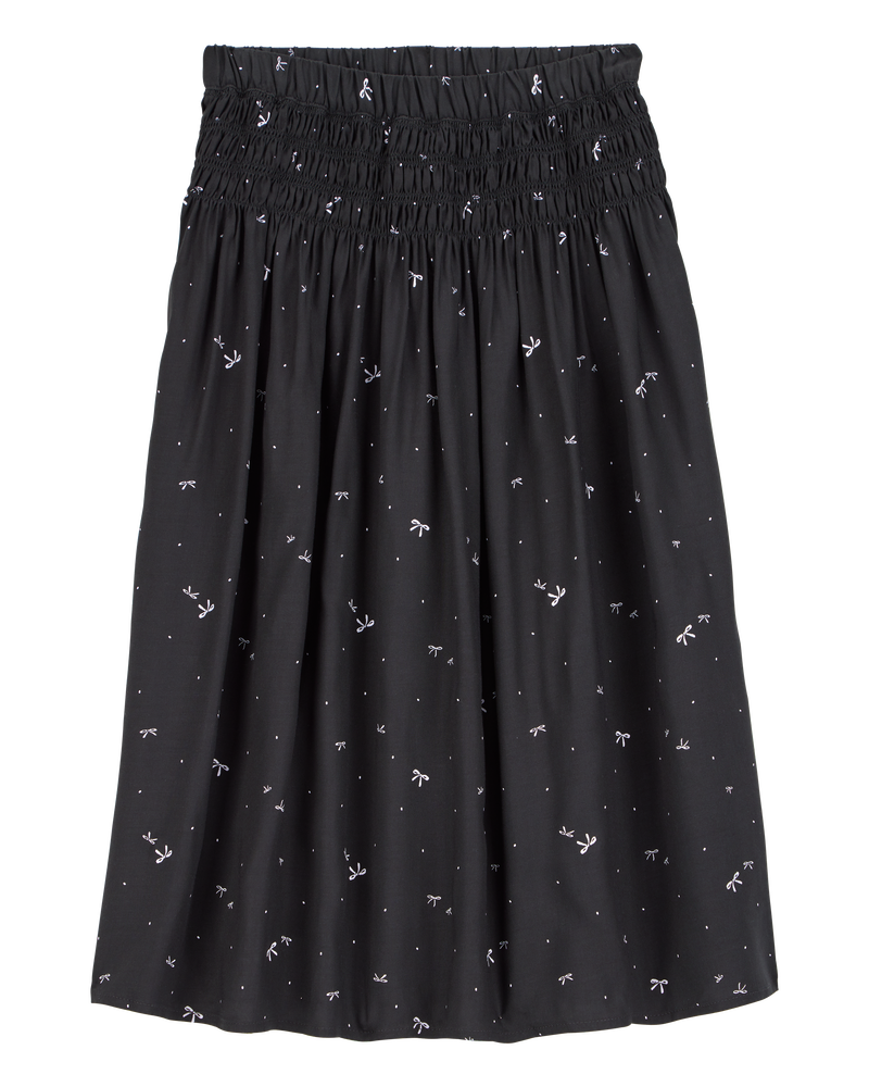 Kid Bow Print Maxi Skirt, image 1 of 3 slides